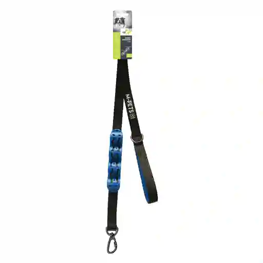 Correa Para Perro Antishock Negro/azul M-pets