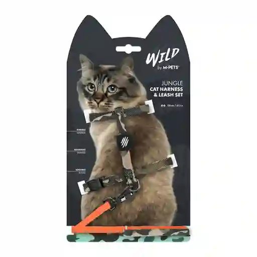 Arnés Y Correa Para Gato Kit Wild M-pets