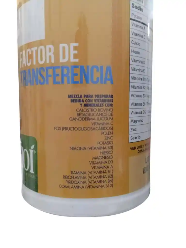 Factor De Transferencia En Polvo X 1000gms Zoi