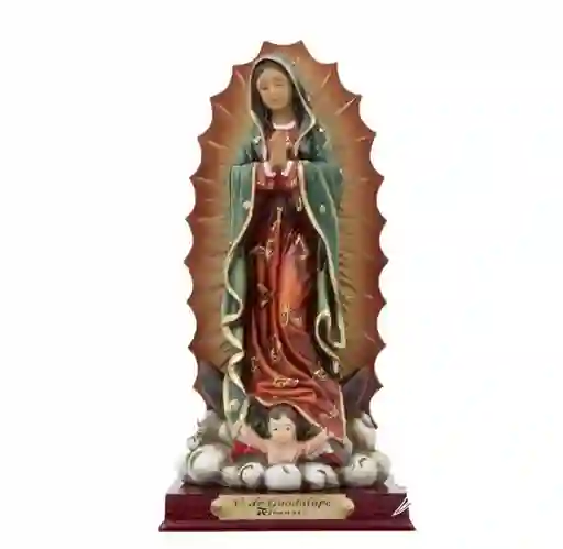 Figura Religiosa Virgen De Guadalupe 22cm Porcelana Italiana Firenzi