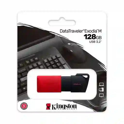 Memoria Usb Kingston Data Traveler Exodia Onyx 128gb Ónix