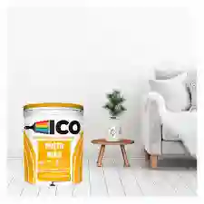Pintura Vinilo Ico Pinta Mas Tipo 1 Galon Blanco