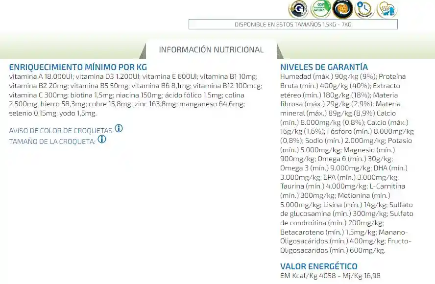 Alimento Nd Cat Spirulina Tilapia 7kg