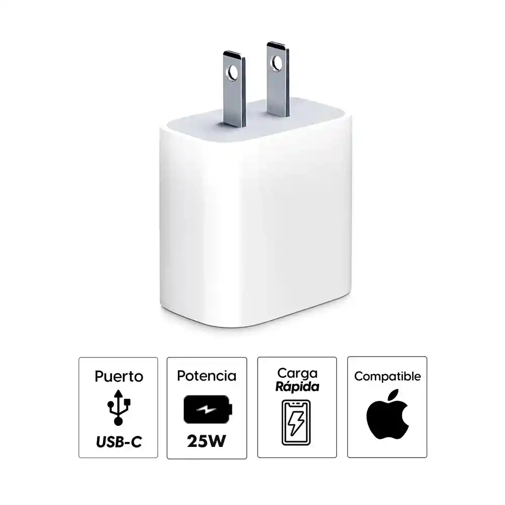Adaptador Cabezal Cargador Tipo C 25w Para Iphone