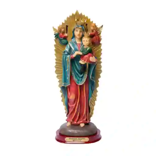 Figura Religiosa Virgen Del Perpetuo Socorro 20cm Porcelana Italiana Firenzi