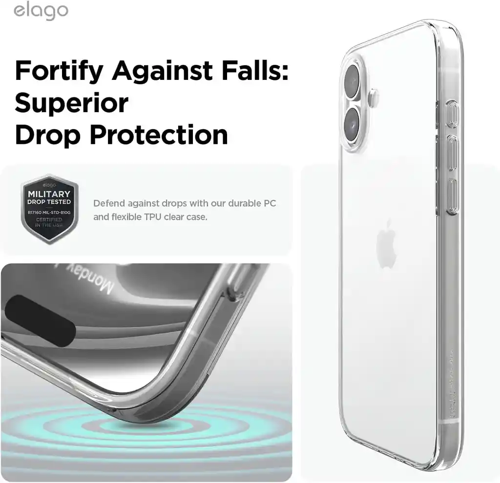 Estuche Para Iphone 16 Plus Hybrid Elago En Transparente