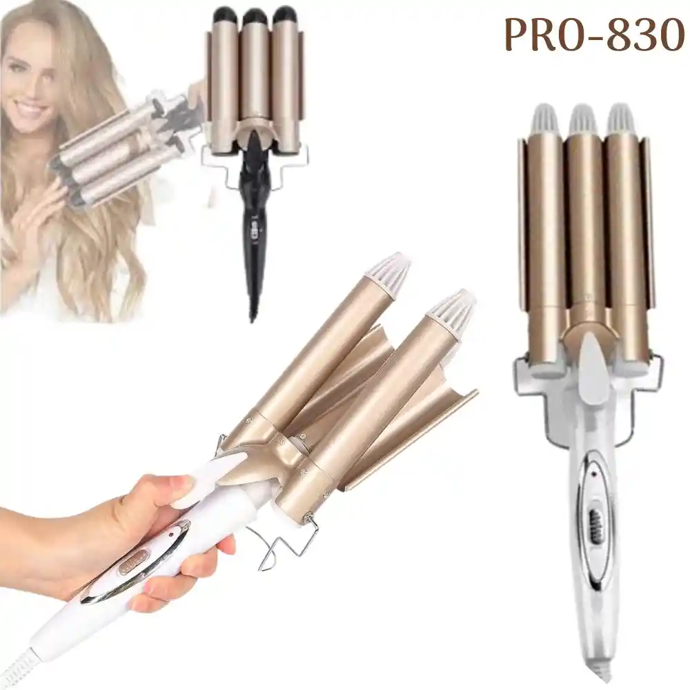 Plancha Pinza De Cabello Ondas De Sirena Rizadora Onduladora Pronova Pro-830