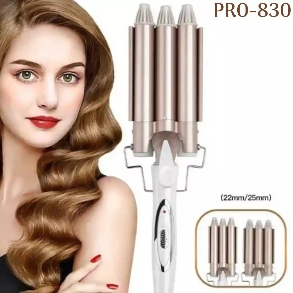 Plancha Pinza De Cabello Ondas De Sirena Rizadora Onduladora Pronova Pro-830