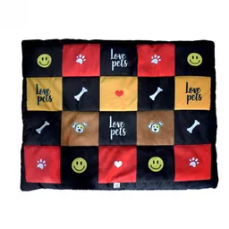 Colchoneta Emoji Cuadros Café-mostaza Talla.l 2-135-5