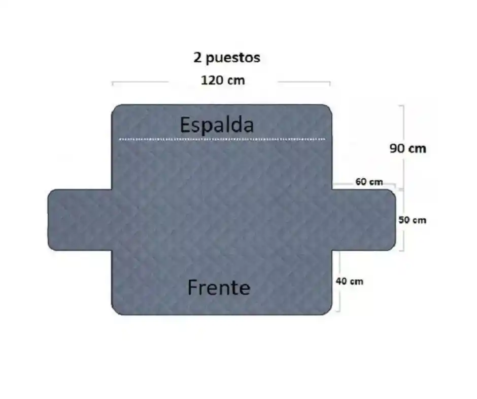 Forro Protector Para Silla Doble Faz Lavable 2 Puestos.