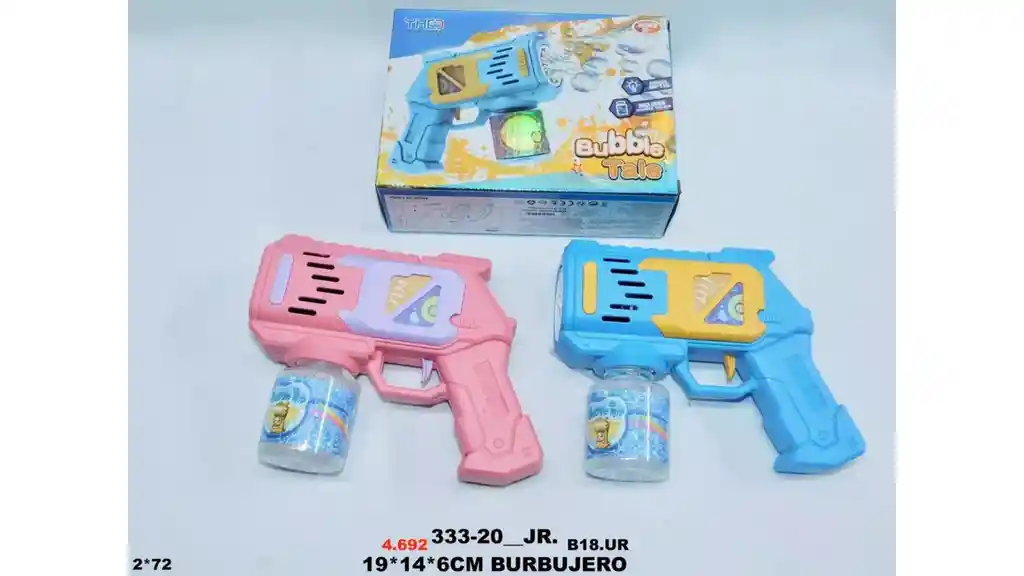 Burbujero Pistola Con Luz Lanzador Burbujas Juguete