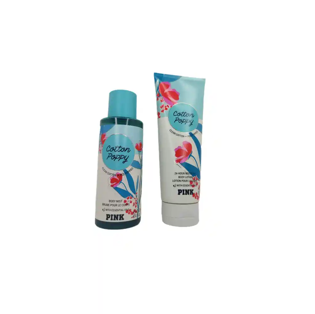 Set Splash Y Crema Pink Cotton Poppy Victoria's Secret