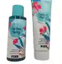 Set Splash Y Crema Pink Cotton Poppy Victoria's Secret