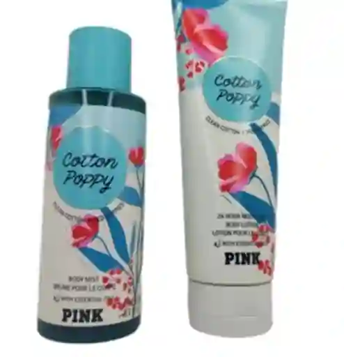 Set Splash Y Crema Pink Cotton Poppy Victoria's Secret