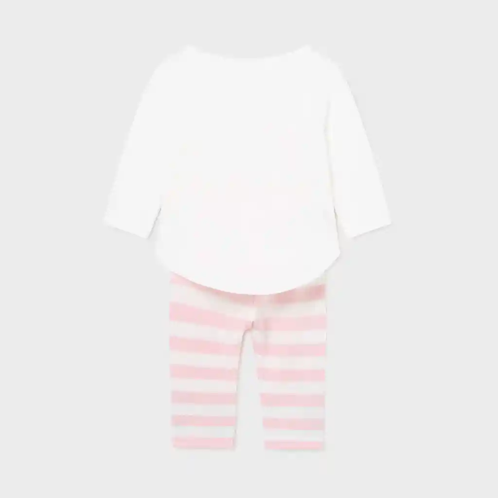 Conjunto De 12 Meses De 2pz Flor, Set De Blusa Y Pantalón Para Recién Nacido - Mayoral