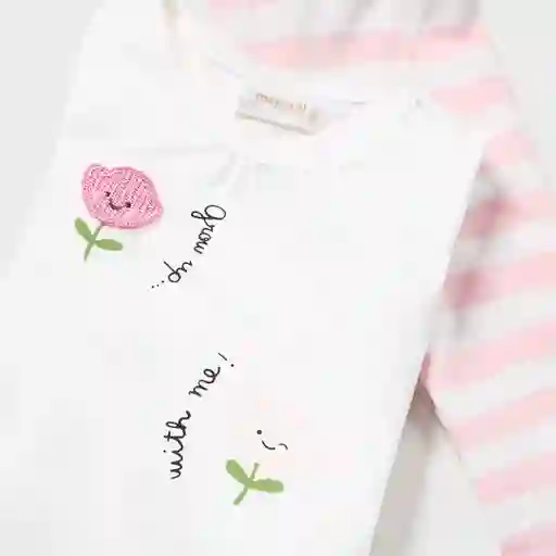 Conjunto De 12 Meses De 2pz Flor, Set De Blusa Y Pantalón Para Recién Nacido - Mayoral