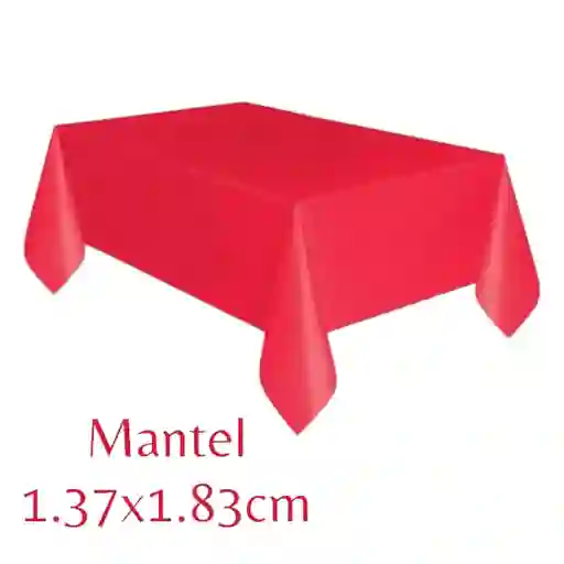 Mantel Plástico Reutilizable Rojo