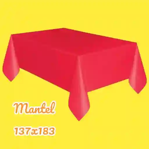 Mantel Plástico Reutilizable Rojo