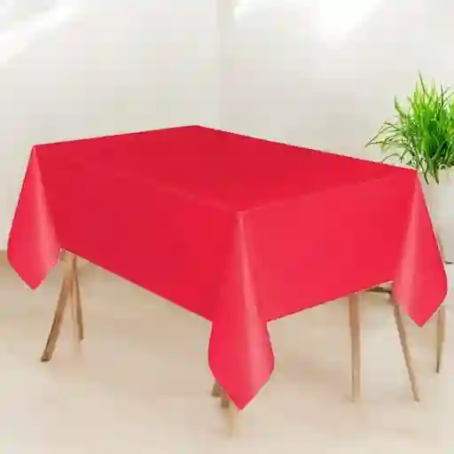Mantel Plástico Reutilizable Rojo