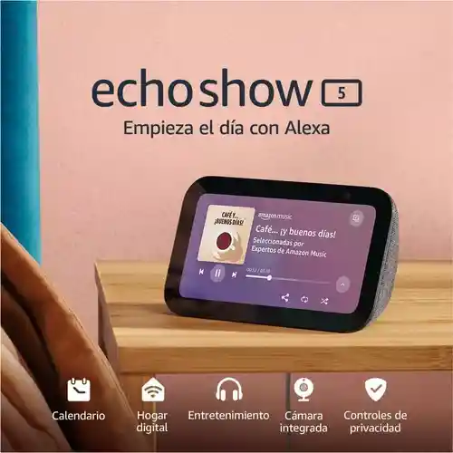 Amazon Echo Show Echo Show 5 (3rd Gen) Con Asistente Virtual Alexa Carbón 110v/240v