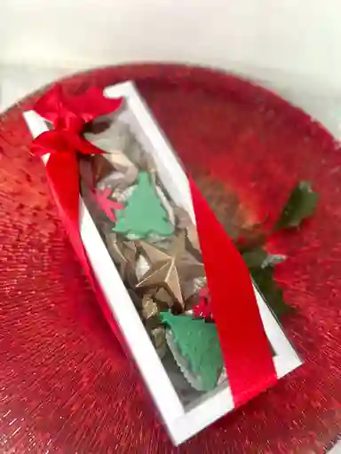 Caja De Chocolates Navidad (estrella Y Árbol De Navidad)