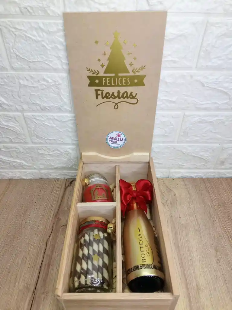 Regalo Navidad Con Champaña