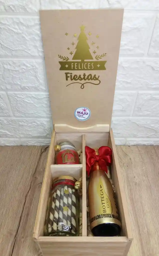 Regalo Navidad Con Champaña