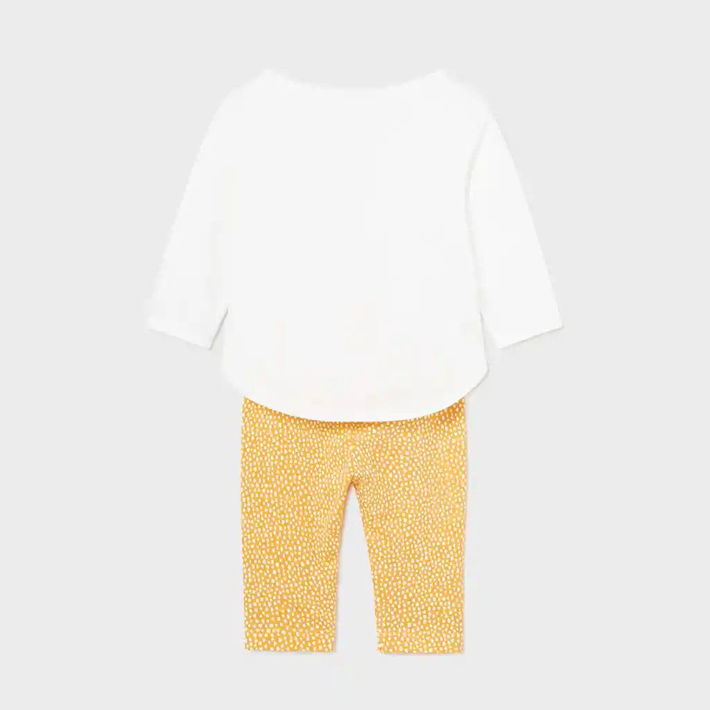 Conjunto De 6 A 9 Meses De 2pz Blusa Blanca Patitos Amarillo, Set De Blusa Y Pantalón Para Recién Nacido - Mayoral