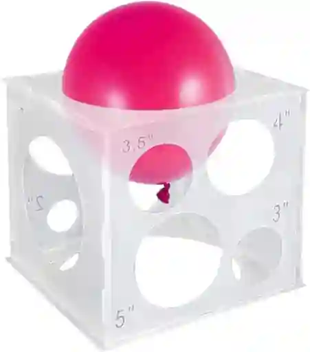 Cubo Medidor Caja Calibrador De Globos Plegable 9 Tamaños