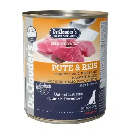 Lata Dr. Clauders Pute Reis (pavo Y Arroz) Para Perro X800gr