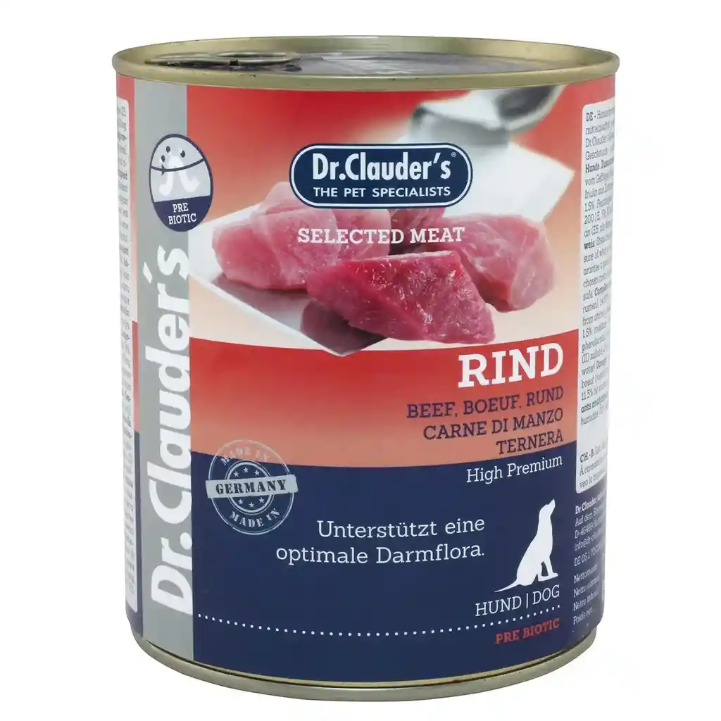 Lata Dr. Clauders Rind (ternera) Para Perro X800gr