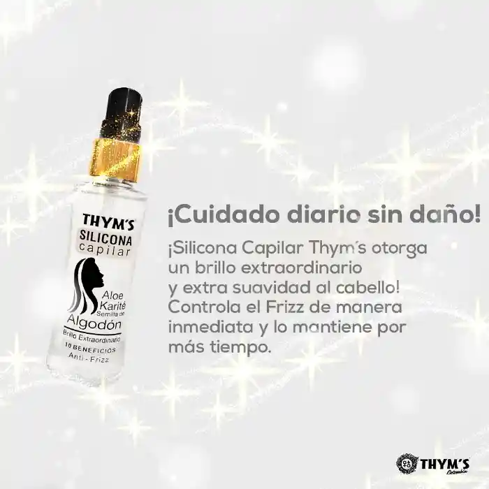 Kit Thyms Cauterizador Molecular 14 Beneficios Y Silicona Capilar Anti Frizz Aloe