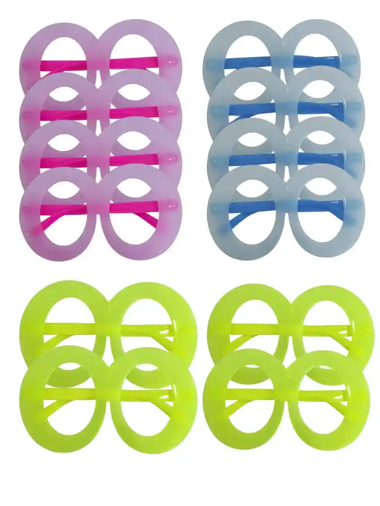 Gafas Neón Plásticas - Fiesta Neón Party Hora Loca X 12