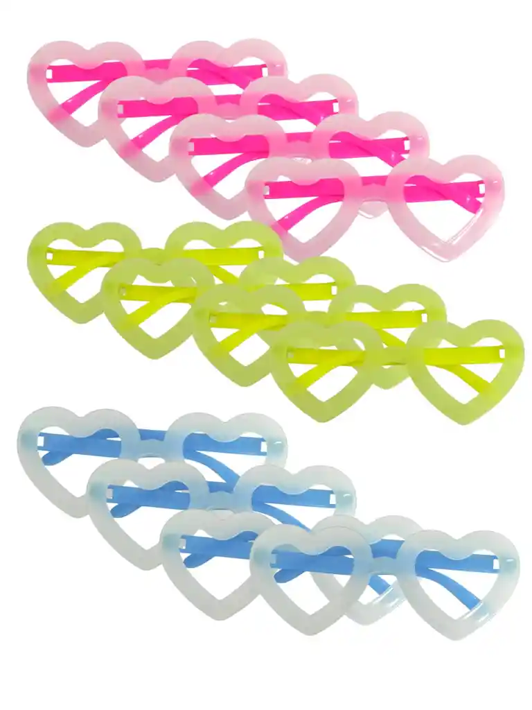 Gafas Neón Plásticas - Fiesta Neón Party Hora Loca X 12