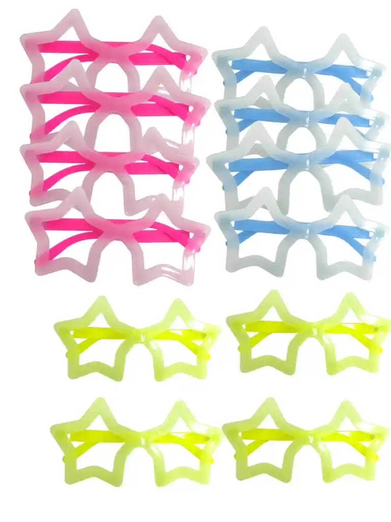 Gafas Neón Plásticas - Fiesta Neón Party Hora Loca X 12