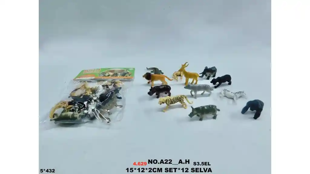 Juguetes Granja Animalitos Selva León Tigre Lobo Pesebre X12
