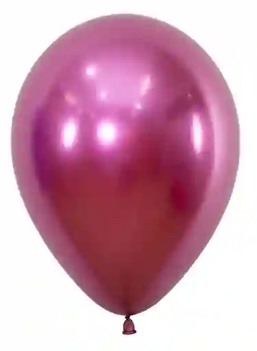 Bomba Globo Fucsia Espejo Metalizada R12 - 12und