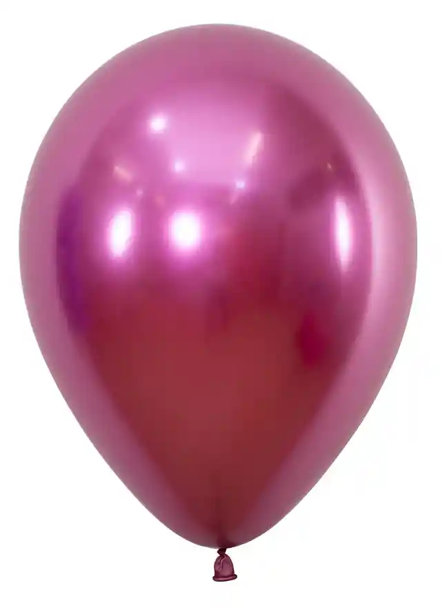 Bomba Globo Fucsia Espejo Metalizada R12 - 12und
