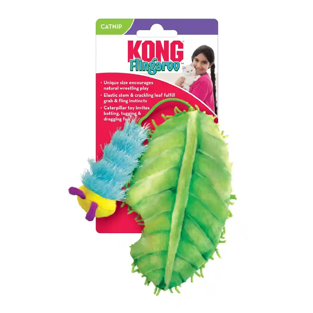 Juguete Kong Flingaroo Caterpillar Para Gato