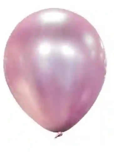 Bomba Globo Rosada Espejo Metalizada R12 - 12und