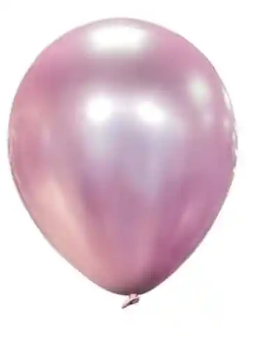 Bomba Globo Rosada Espejo Metalizada R12 - 12und