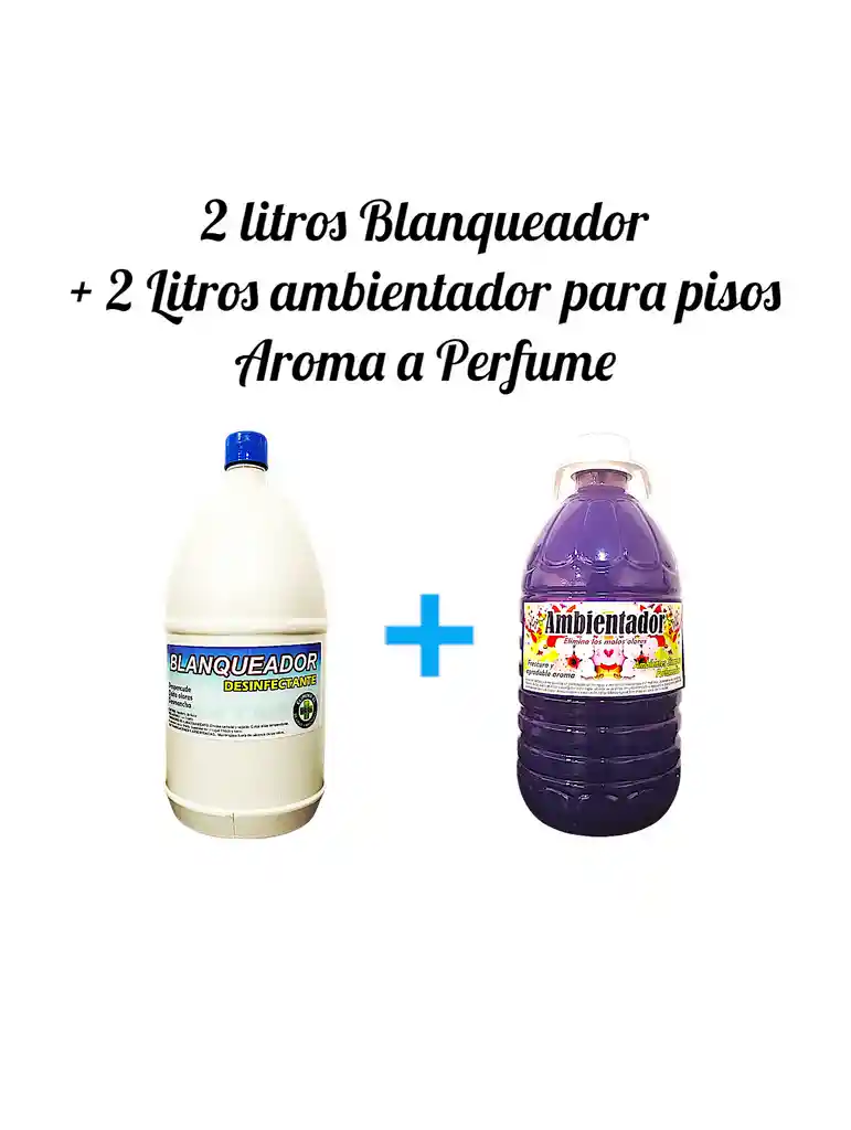 Combo Cloro X 2l + Ambientador Para Pisos X 2l Aroma Perfume