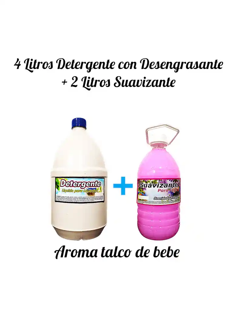 Combo Detergente Ropa Con Desengrasante X 4l + Suavizante X 2l Aroma Bebé