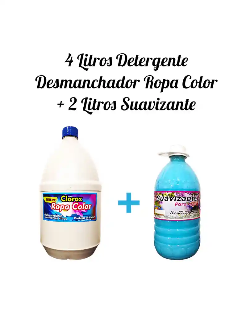 Combo Detergente Desmanchador Ropacolor X 4l + Suavizante X 2l Aroma Floral