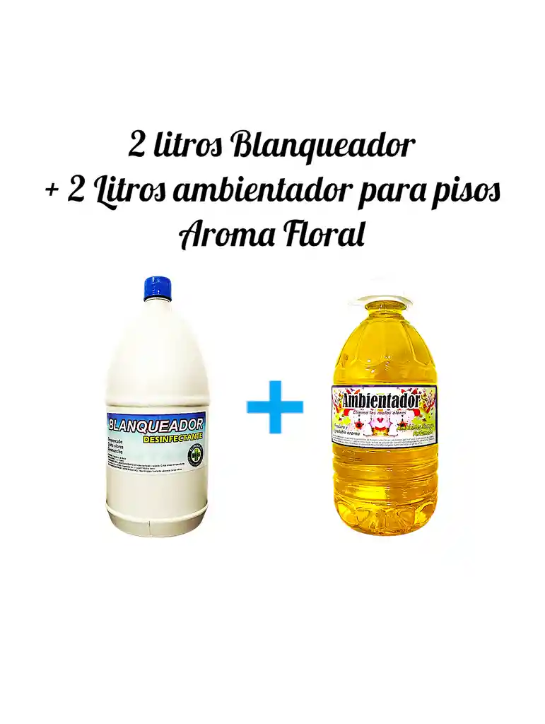 Combo Cloro X 2l + Ambientador Para Pisos X 2l Aroma Floral
