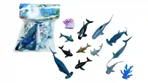 Juguetes Marinos Tiburón Coral Ballena Animales Piscina