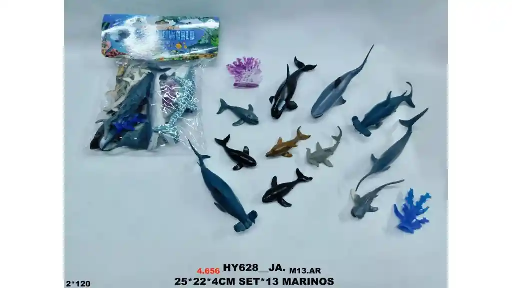 Juguetes Marinos Tiburón Coral Ballena Animales Piscina