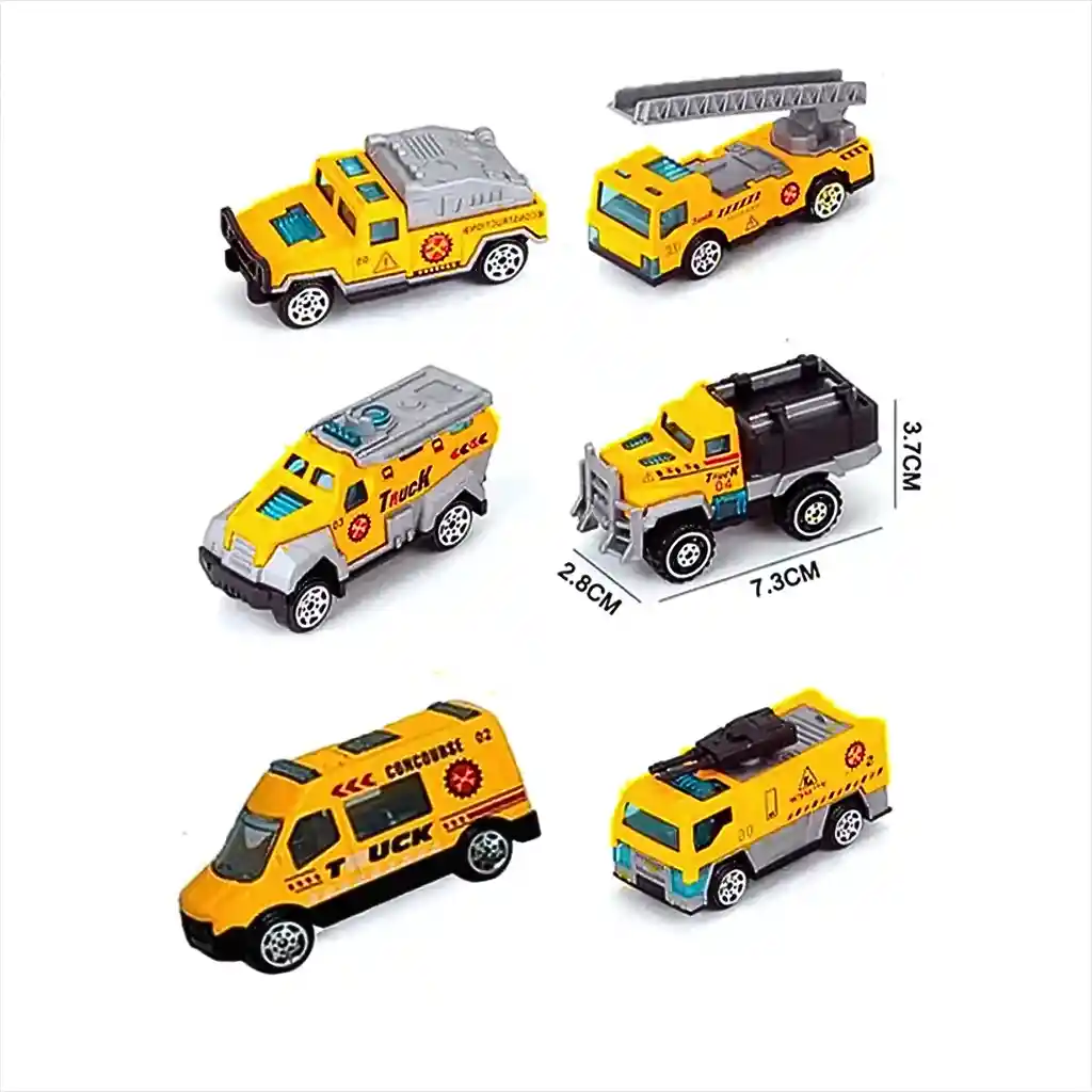 Juguete Colección Carros De Construcción De Metal X6 C2577