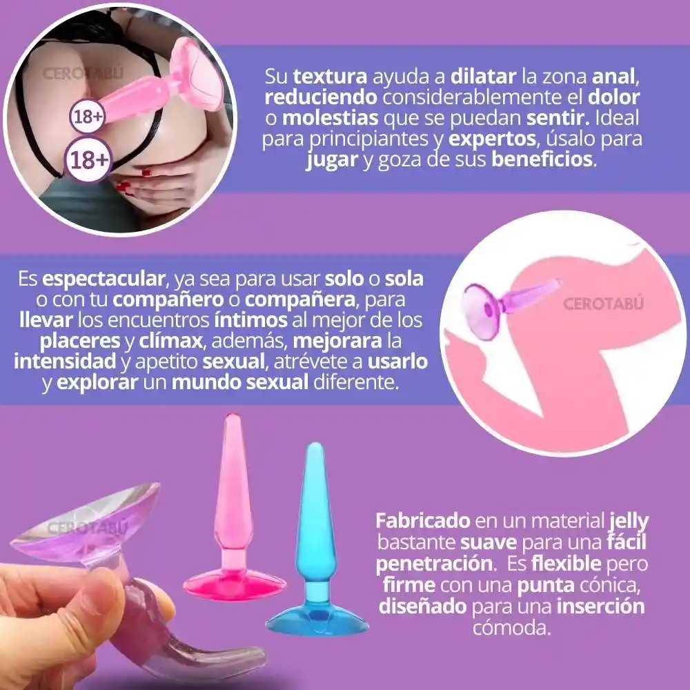 Plug Anal Kit Acostumbrador Anal Consolador Anal Sexo Anal