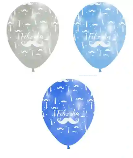 Bomba, Globo De Feliz Dia, Con Bigote X10
